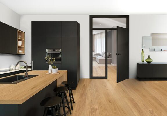 Küche mit hochqualitativer CPL-Zimmertüre